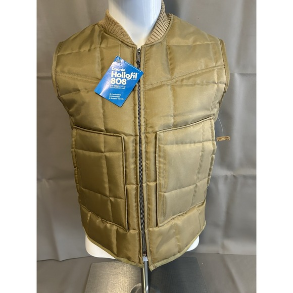 S.T. Dupont Other - Vintage Dacron Hollofil 808 Tan Insulated Vest Size Small NOS NWT USA Made